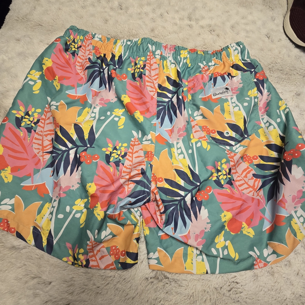 Boardies Apparel Men's XL Swim Shorts Floral Tropical Drawstring Pockets - Picture 4 of 5